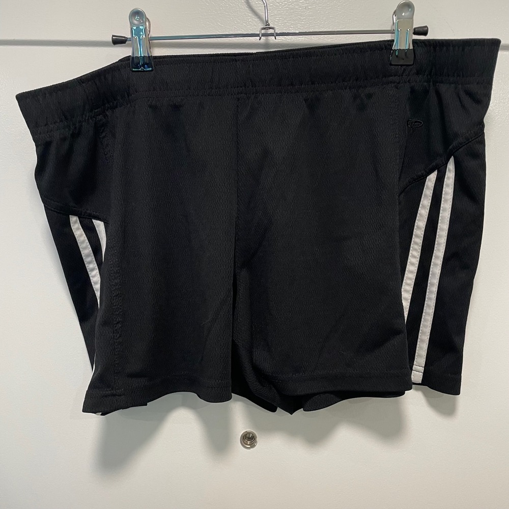C9 by Champion Mens Black Athletic Running‎ Shorts Mesh White Stripe Large